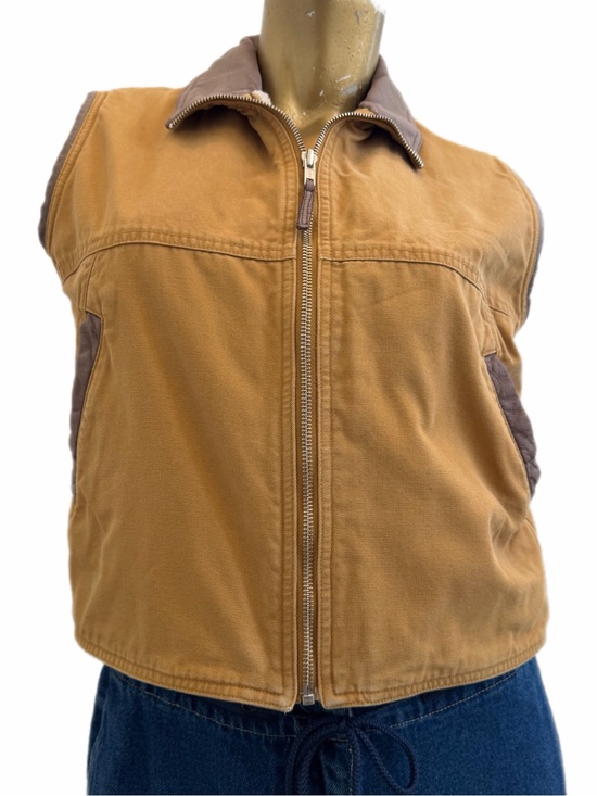 Early Winters Jackets & Blazers - Y2K Vintage Early Winters Sherpa Lined Organic Cotton Canvas Vest size XS